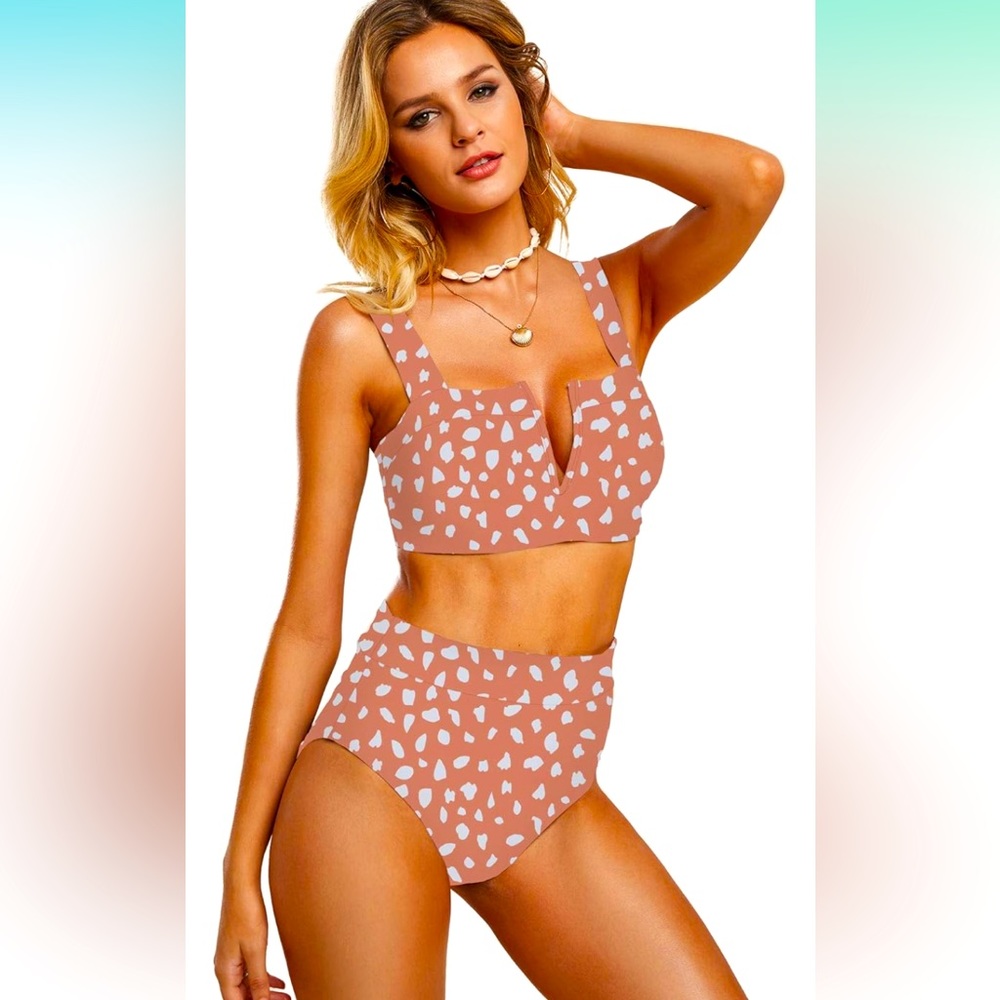 Pink High Waisted Bikini